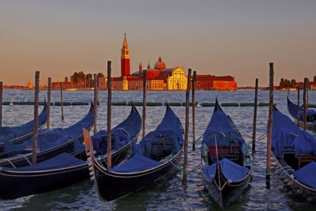 Gondolas at Sunset by Siep Bueneker art print