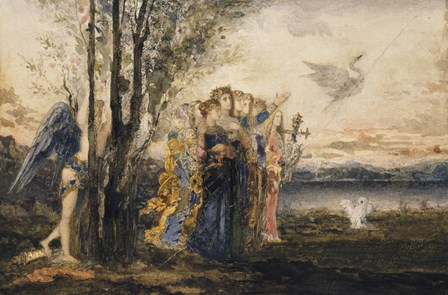 Amor And The Muses by Gustave Moreau art print