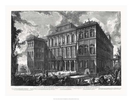 Veduta sul Monte Quirinale by Francesco Piranesi art print