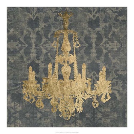 Gilt Chandelier II by Jennifer Goldberger art print