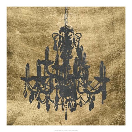 Gilt Chandelier VII by Jennifer Goldberger art print