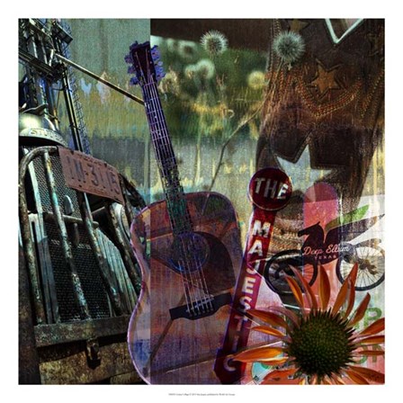 Guitar Collage by Sisa Jasper art print