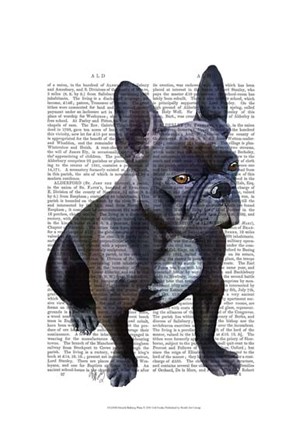 French Bulldog Plain by Fab Funky art print