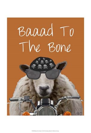 Baaad To the Bone I by Fab Funky art print