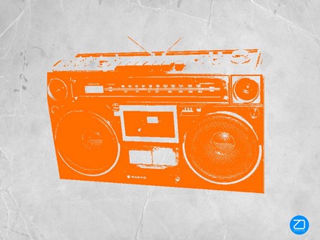 Orange Boom Box by Naxart art print