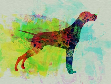 Setter Pointer Watercolor by Naxart art print