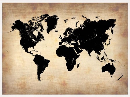 Vintage World Map by Irina March Naxart Studio art print