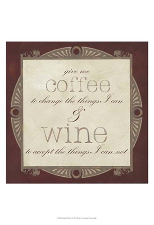 Inspired Wine I by Vision Studio art print