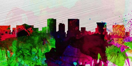 El Paseo City Skyline by Naxart art print