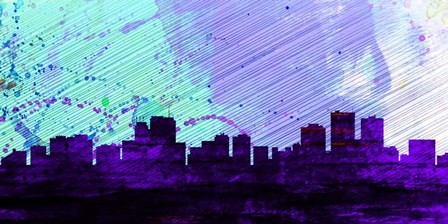 Anchorage City Skyline by Naxart art print