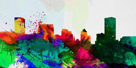 Baltimore City Skyline by Naxart art print