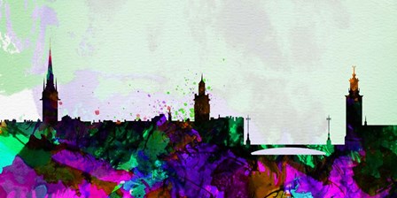 Stockholm City Skyline by Naxart art print