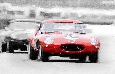 Jaguar E-Type Racing by Naxart art print