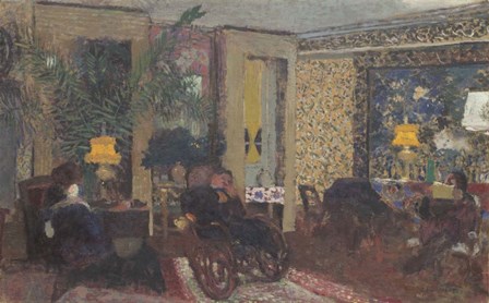 The Salon with Three Lamps, Rue Saint-Florentin, 1899 by Edouard Vuillard art print