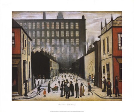 Street Scene (Pendlebury) by Lawrence Stephen Lowry art print