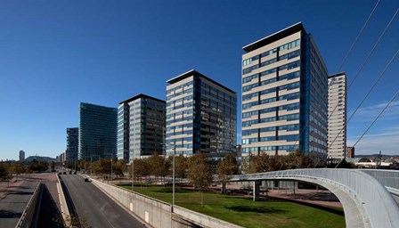 Skyscrapers, Illa de la Llum, Barcelona, Catalonia, Spain by Panoramic Images art print