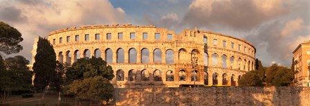 Roman amphitheater at sunset, Pula, Istria, Croatia by Panoramic Images art print