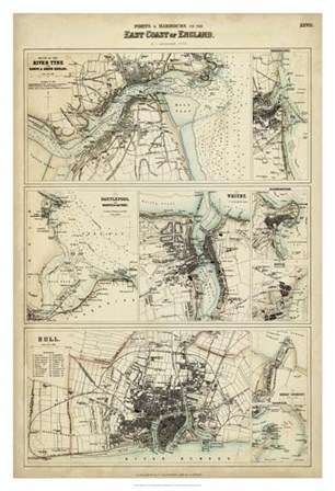 Map of the Coast of England III art print