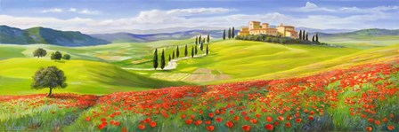 Verso il Borgo in Toscana by Adriano Galasso art print