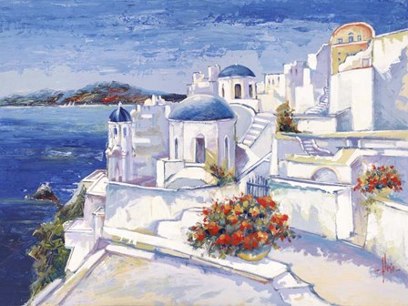 Mykonos by Luigi Florio art print