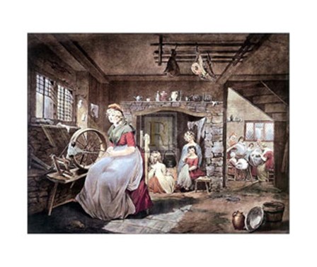 Industrious Cottagers by George Morland art print