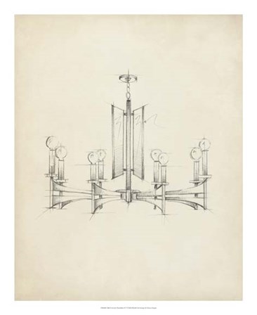 Mid Century Chandelier IV by Ethan Harper art print