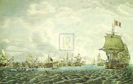 Robert Cleveley - Glorious 1St June 1794 [Evening] 37x29 Print by Robert Cleveley art print