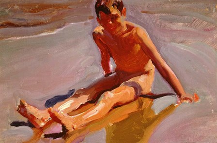 Boy on the Beach by Joaquin Sorolla y Bastida art print