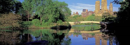 Bow Bridge and Central Park West View, NYC by Richard Berenholtz art print