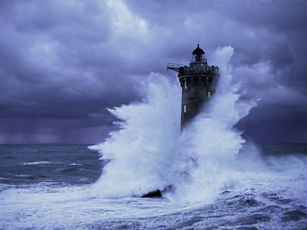 Phare du Four, Bretagne by Jean Guichard art print