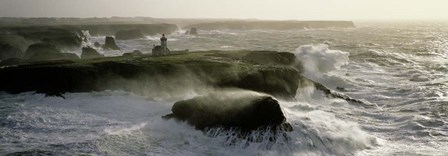 Phare des Poulains lors d&#39; une Tempete by Jean Guichard art print