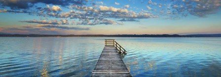 Boat Ramp And Filigree Clouds, Bavaria, Germany by Frank Krahmer art print