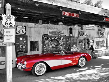 Red Corvette by Vadim Ratsenskiy art print