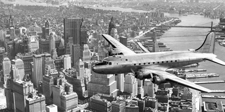 Flying over Manhattan, NYC art print