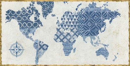 Indigo Gild Map Maki by Kathrine Lovell art print