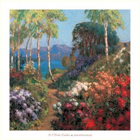 John arthur Black - Hillside Garden in Westmoreland Size 37.5x37.5 by John Arthur Black art print