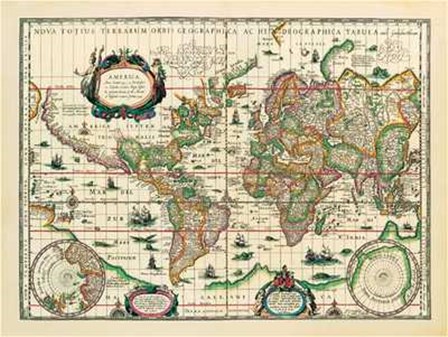 Mapworld 1630 by Willem Jan Blaeuw art print