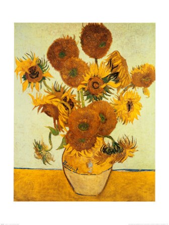 Vase with Fifteen Sunflowers, c.1888 by Vincent Van Gogh art print