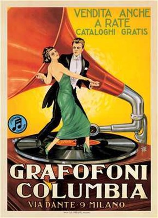 Grafofoni Columbia 1920 art print