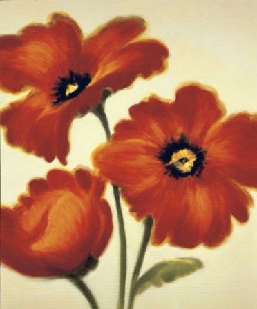 Orange Poppies by P. Benson art print