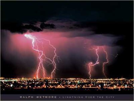 Lightning Over the City by Ralph Wetmore art print