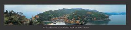 Riviera Ligure Panoramic Portofino by Marco Mandibola art print