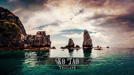 Vintage Ko Tao, Thailand, Asia by Take Me Away art print