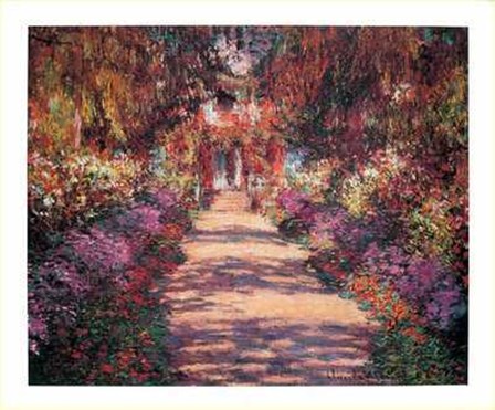 Une Ale&#39;e du Jardin de Monet by Claude Monet art print