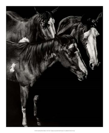 Scratchboard Blaze Buddies by Julie Chapman art print