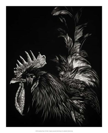 Scratchboard Tyrant by Julie Chapman art print