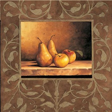 Andres Gonzales - Pears and Apples Size 27.5x27.5 by Andres Gonzales art print