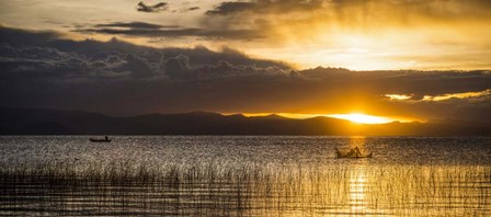 Sunset over Copacabana, Lake Titicaca, Bolivia by Panoramic Images art print