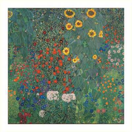 Garden with Sunflowers, c.1906 by Gustav Klimt art print