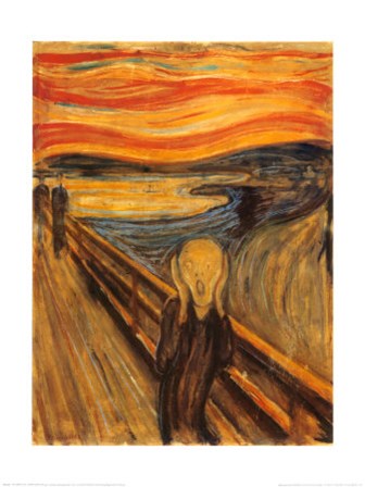 The Scream, c.1893 by Edvard Munch art print